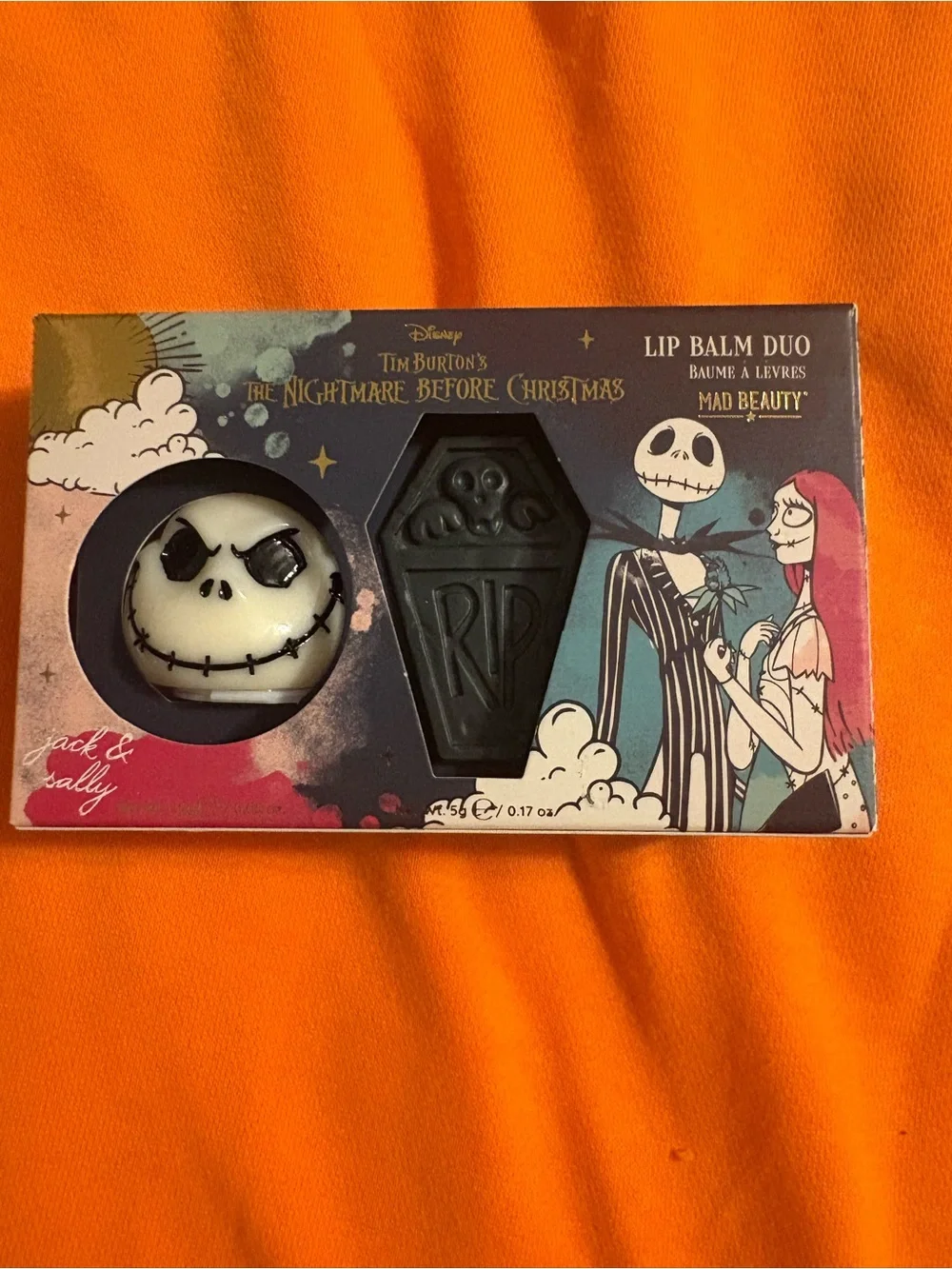 Disney The Nightmare Before Christmas Jack & Sally Lip Balm Duo - vanilla/ plum